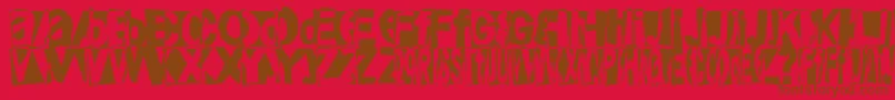 Friendlyfirepower Font – Brown Fonts on Red Background