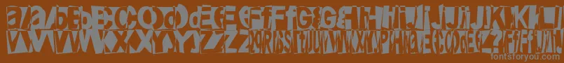 Friendlyfirepower Font – Gray Fonts on Brown Background