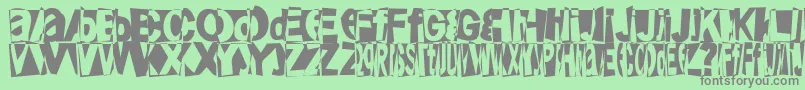 Friendlyfirepower Font – Gray Fonts on Green Background