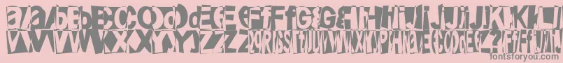 Friendlyfirepower Font – Gray Fonts on Pink Background