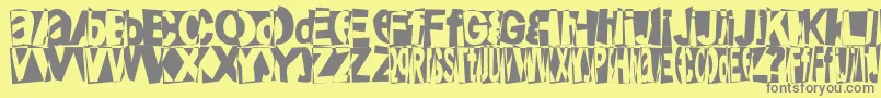 Friendlyfirepower Font – Gray Fonts on Yellow Background