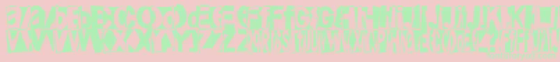 Friendlyfirepower Font – Green Fonts on Pink Background