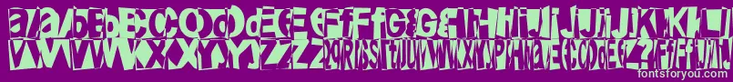 Friendlyfirepower Font – Green Fonts on Purple Background