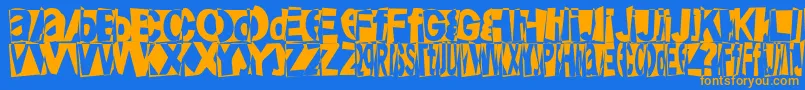 Friendlyfirepower Font – Orange Fonts on Blue Background