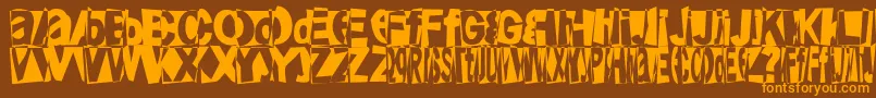 Friendlyfirepower Font – Orange Fonts on Brown Background