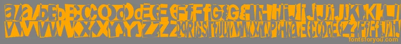 Friendlyfirepower Font – Orange Fonts on Gray Background