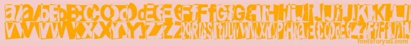 Friendlyfirepower Font – Orange Fonts on Pink Background