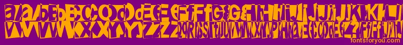 Friendlyfirepower Font – Orange Fonts on Purple Background