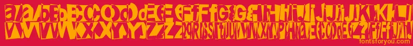 Friendlyfirepower Font – Orange Fonts on Red Background