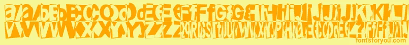 Friendlyfirepower Font – Orange Fonts on Yellow Background
