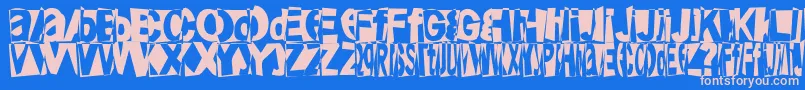 Friendlyfirepower Font – Pink Fonts on Blue Background