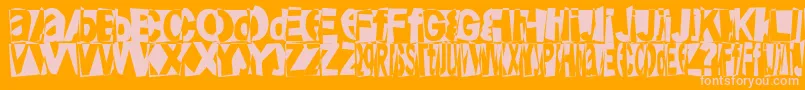 Friendlyfirepower Font – Pink Fonts on Orange Background