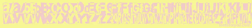 Friendlyfirepower Font – Pink Fonts on Yellow Background