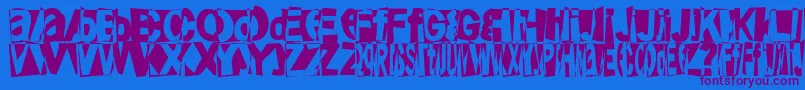 Friendlyfirepower Font – Purple Fonts on Blue Background