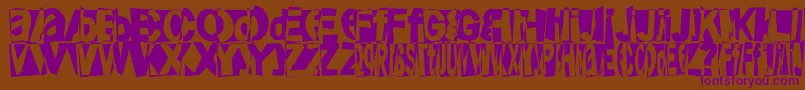 Friendlyfirepower Font – Purple Fonts on Brown Background