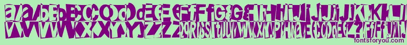 fuente Friendlyfirepower – Fuentes Moradas Sobre Fondo Verde