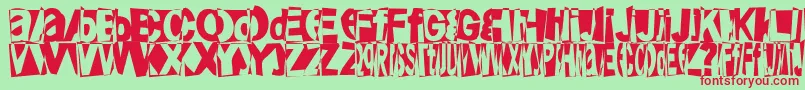 Friendlyfirepower Font – Red Fonts on Green Background