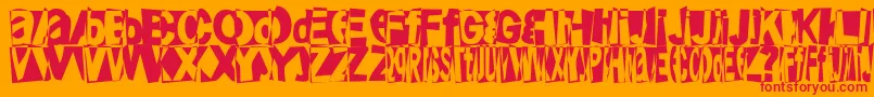 Friendlyfirepower Font – Red Fonts on Orange Background