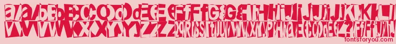 Шрифт Friendlyfirepower – красные шрифты на розовом фоне