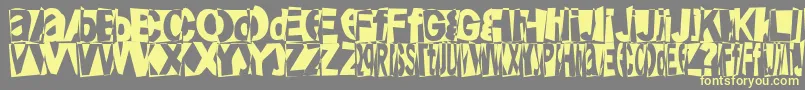 Friendlyfirepower Font – Yellow Fonts on Gray Background