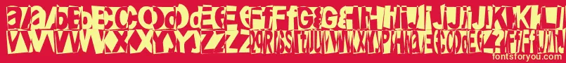 Friendlyfirepower Font – Yellow Fonts on Red Background