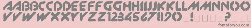 Xitram Font – Gray Fonts on Pink Background