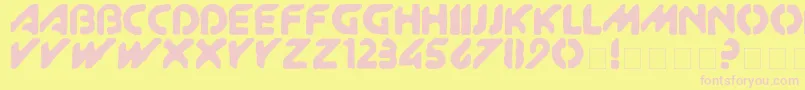 Xitram Font – Pink Fonts on Yellow Background