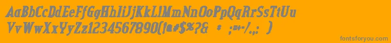 Подробнее о шрифте CreditvalleyinkItalic Шрифт CreditvalleyinkItalic – серые шрифты на оранжевом фоне