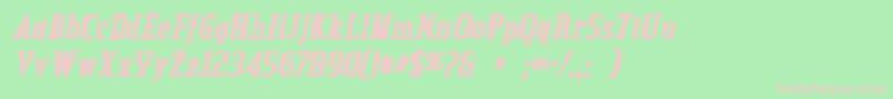 CreditvalleyinkItalic Font – Pink Fonts on Green Background