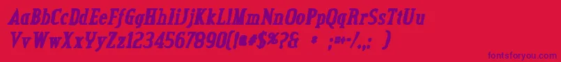 Police CreditvalleyinkItalic – polices violettes sur fond rouge