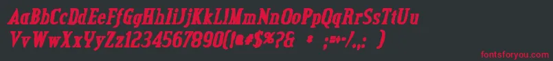 CreditvalleyinkItalic Font – Red Fonts on Black Background