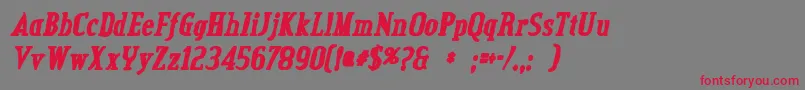 フォントCreditvalleyinkItalic – 赤い文字の灰色の背景