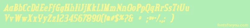 Подробнее о шрифте CreditvalleyinkItalic Шрифт CreditvalleyinkItalic – жёлтые шрифты на зелёном фоне