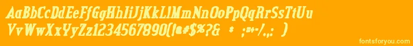Lisätietoja CreditvalleyinkItalic-fontista CreditvalleyinkItalic-fontti – keltaiset fontit oranssilla taustalla