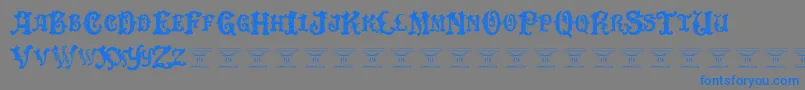 DinglehuckleberryRegular Font – Blue Fonts on Gray Background