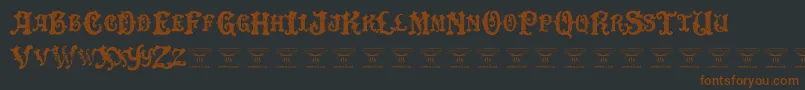 DinglehuckleberryRegular Font – Brown Fonts on Black Background