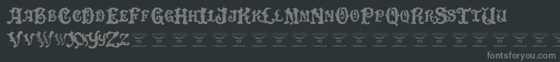 DinglehuckleberryRegular Font – Gray Fonts on Black Background