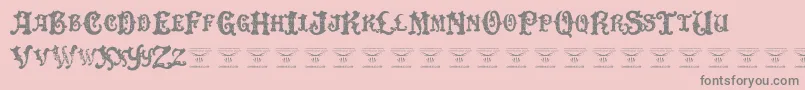 DinglehuckleberryRegular-Schriftart – Graue Schriften auf rosa Hintergrund