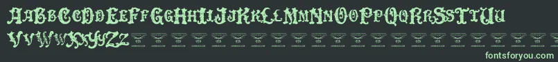 DinglehuckleberryRegular Font – Green Fonts on Black Background