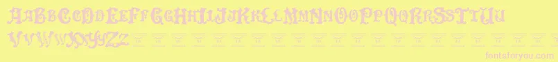 DinglehuckleberryRegular Font – Pink Fonts on Yellow Background