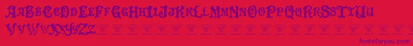 DinglehuckleberryRegular Font – Purple Fonts on Red Background