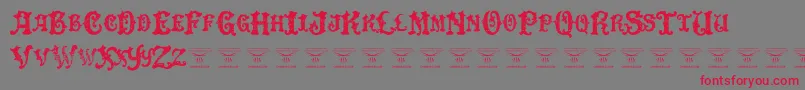 DinglehuckleberryRegular Font – Red Fonts on Gray Background