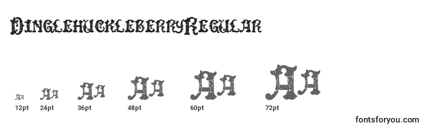 Größen der Schriftart DinglehuckleberryRegular (90890)