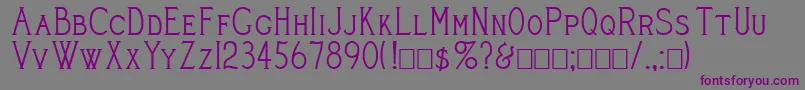 Шрифт CleaversJuvenia – фиолетовые шрифты на сером фоне