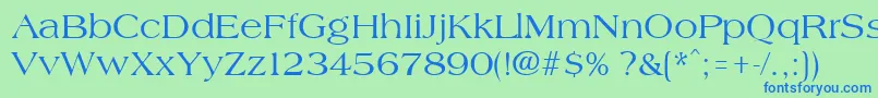 Шрифт AmphionRegular – синие шрифты на зелёном фоне