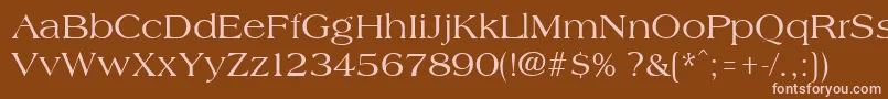 AmphionRegular Font – Pink Fonts on Brown Background
