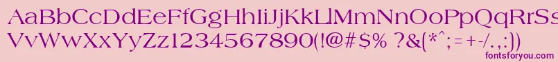 Police AmphionRegular – polices violettes sur fond rose