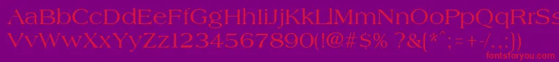 AmphionRegular Font – Red Fonts on Purple Background