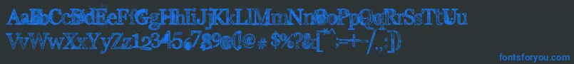 Шрифт EverydayGhost – синие шрифты на чёрном фоне