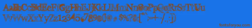 EverydayGhost-fontti – ruskeat fontit sinisellä taustalla